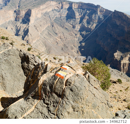 in oman the old mountain gorge and in oman the old mountain gorge and 34962712