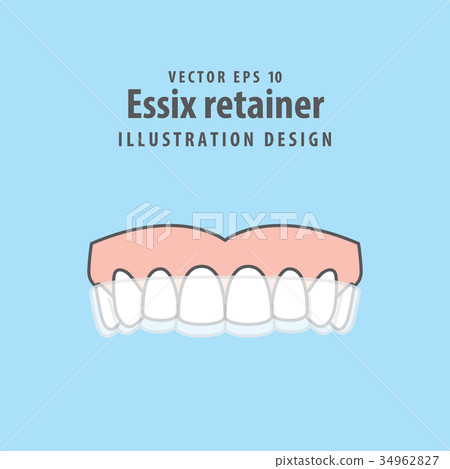 Essix retainer illustration vector 34962827