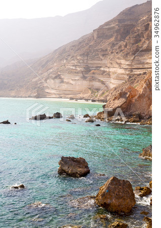 in oman arabic sea the hill near sandy in oman arabic sea the hill near sandy 34962876