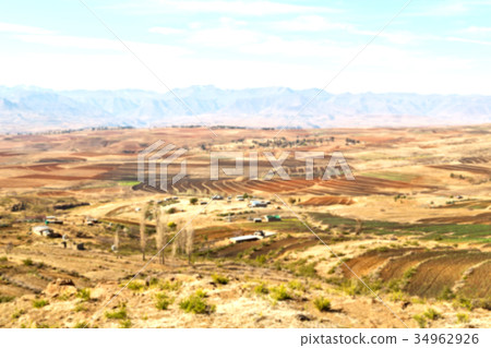 in lesotho street village near mountain in lesotho street village near mountain 34962926