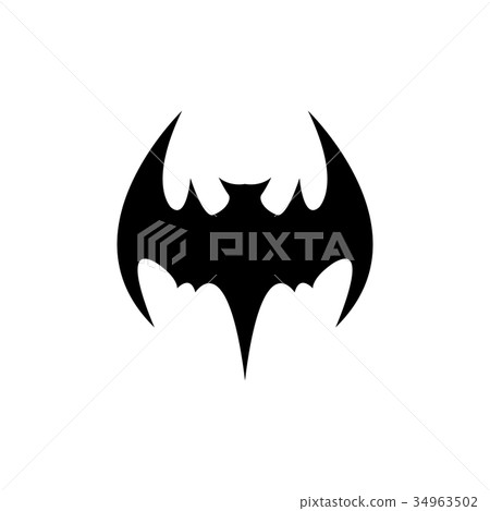 vector halloween black bat animal icon or sign vector halloween black bat animal icon or sign 34963502