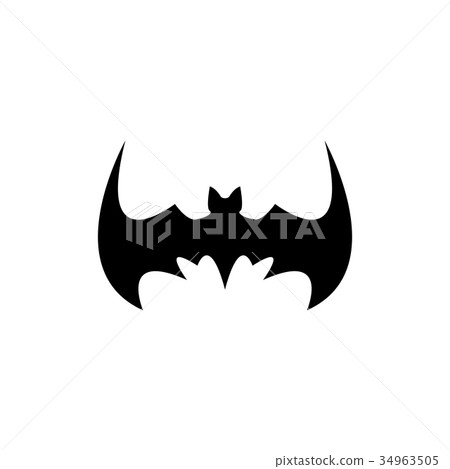 vector halloween black bat animal icon or sign vector halloween black bat animal icon or sign 34963505