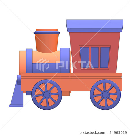 toy train with black outlines toy train with black outlines 34963919