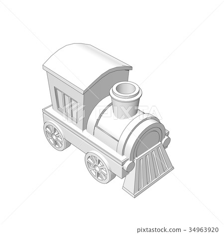 toy train with black outlines toy train with black outlines 34963920