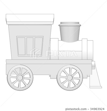 toy train with black outlines toy train with black outlines 34963924