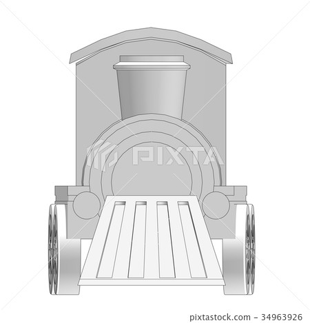 toy train with black outlines toy train with black outlines 34963926
