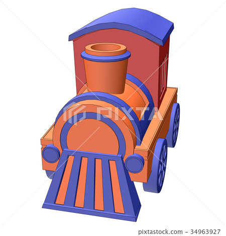 toy train with black outlines toy train with black outlines 34963927