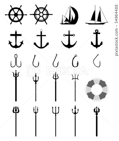 Nautical Icons isolated Nautical Icons isolated 34964488