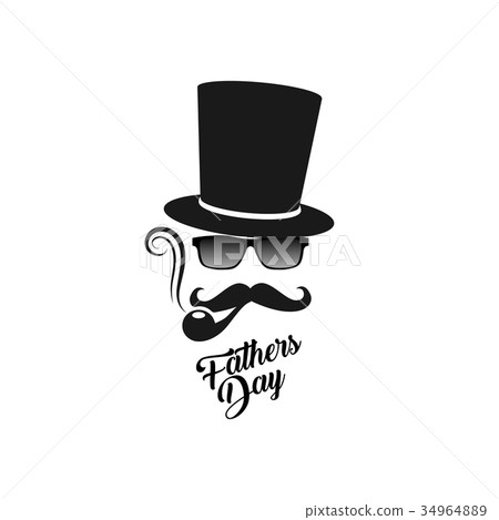 Fathers day. Gentleman s man mask logo vector 34964889