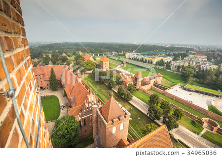 Malbork Castle at Nogat River in Poland, Europe Malbork Castle at Nogat River in Poland, Europe 34965036