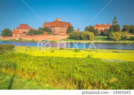 Malbork Castle at Nogat River in Poland, Europe Malbork Castle at Nogat River in Poland, Europe 34965045