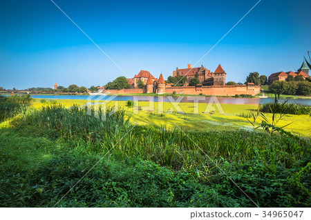Malbork Castle at Nogat River in Poland, Europe 34965047