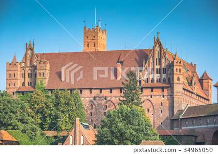 Malbork Castle at Nogat River in Poland, Europe Malbork Castle at Nogat River in Poland, Europe 34965050