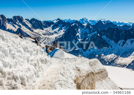 Mont Blanc mountain massif summer landscape 34965186