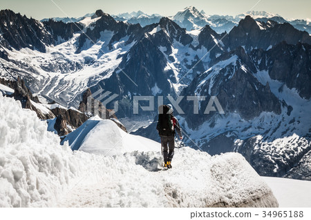 Mont Blanc, Chamonix, French Alps. France.  34965188