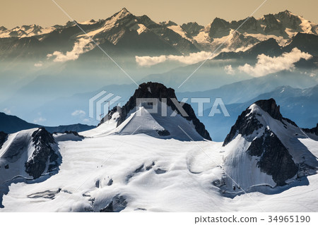 Mont Blanc mountain massif summer landscape 34965190