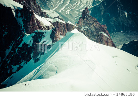 Mont Blanc, Chamonix, French Alps. France.  34965196