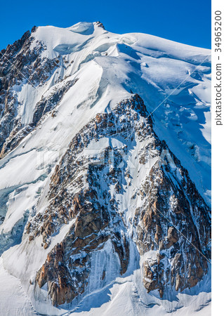 View of Mont Blanc mountain range from Aiguille View of Mont Blanc mountain range from Aiguille 34965200