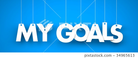 My Goals - word hanging on blue background My Goals - word hanging on blue background 34965613