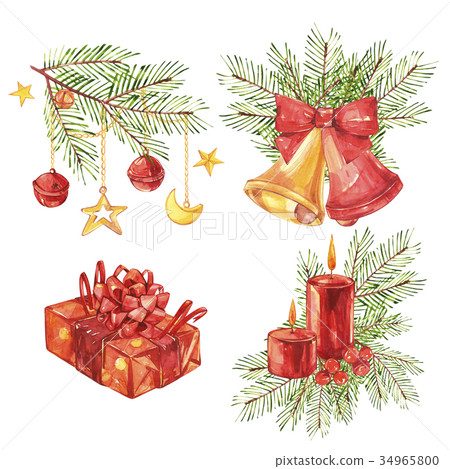 Set of Vintage Christmas illustrations. Christmas Set of Vintage Christmas illustrations. Christmas 34965800