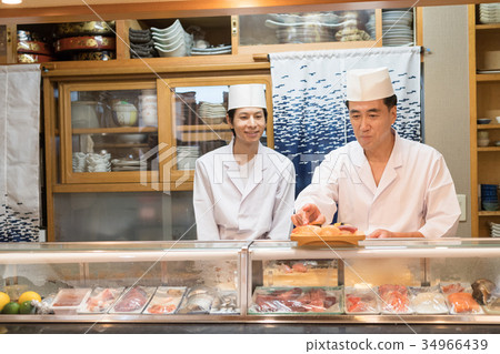 壽司餐廳廚師餐廳圖像 34966439