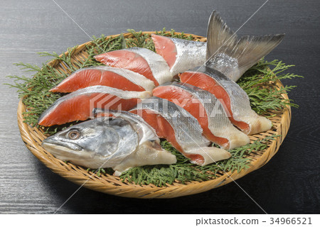 Hokkaido fresh salmon Hokkaido fresh salmon 34966521