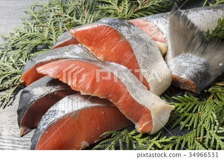 三文魚片 34966531
