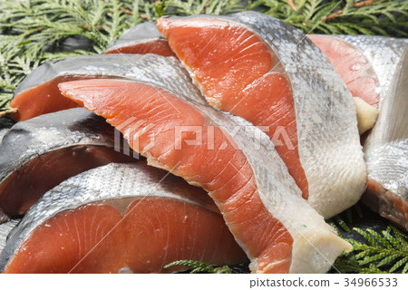 三文魚片 34966533