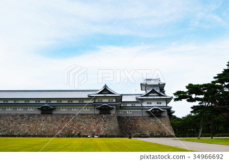 [日本的100座大城堡]金澤城堡五十長谷，Hishiyori，Hashizumon門複製空間 34966692