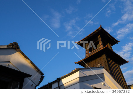 Kawagoe bell in the setting sun from October 2017 from the lower left Kawagoe bell in the setting sun from October 2017 from the lower left 34967282