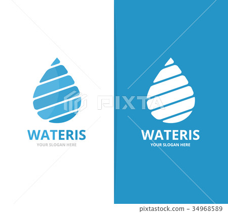Vector of water drop logo combination. Oil and Vector of water drop logo combination. Oil and 34968589