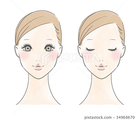 Female face Front (color) Female face Front (color) 34968670