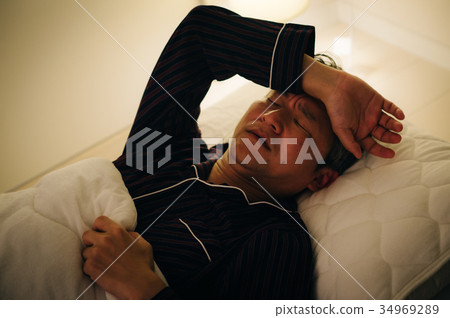 Senior man being beaten at night 34969289
