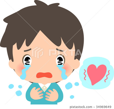 A young man who is moved to tears 34969649