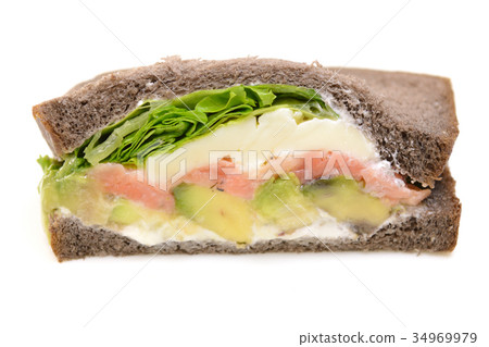 可口三文魚鮞梨乳脂乾酪三明治 34969979
