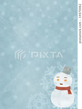 Retro Snowman Background Fresh Light Blue Stock Illustration