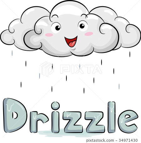 Cloud Mascot Drizzle Illustration 34971430