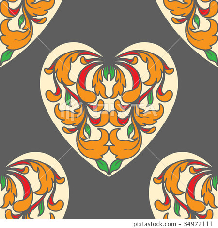 Heart poker pattern 34972111