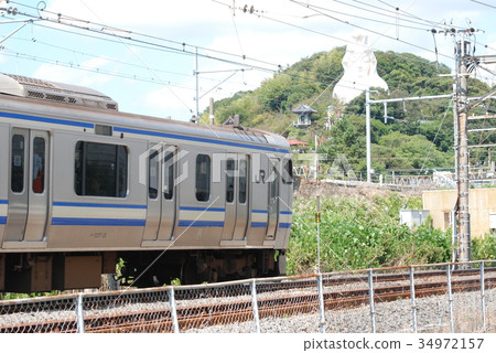 觀看在橫須賀線的Ofuna Kannon 34972157