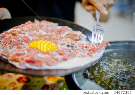 pork slides and egg for suki pork slides and egg for suki 34972395