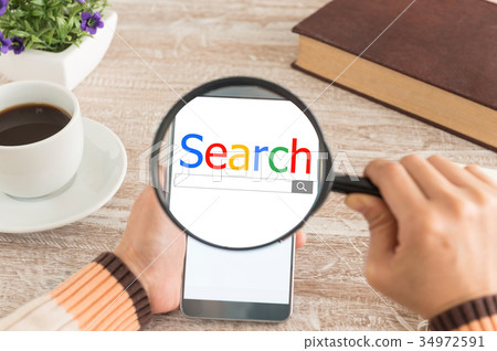 search data on the desk. 34972591