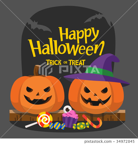 Happy Halloween and Trick or Treat Party.  34972845