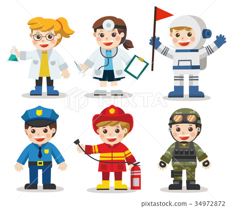 Kid Set of different professions.  34972872