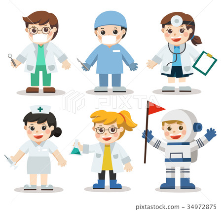 Kid Set of different professions.  Kid Set of different professions.  34972875