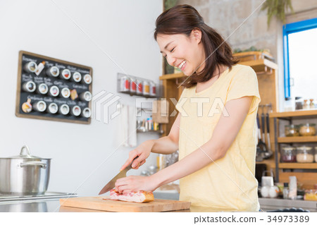 女人做飯 女人做飯 34973389