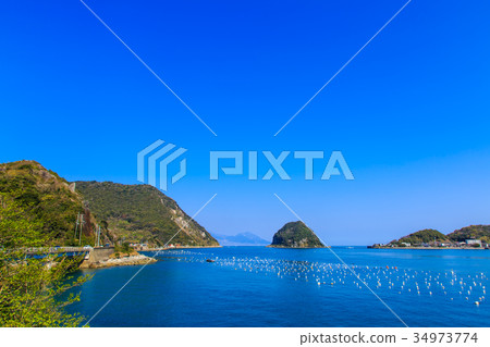 Triangular Nose seaweed aquaculture landscape Amakusa 34973774