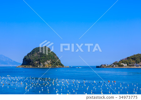 Triangular Nose seaweed aquaculture landscape Amakusa 34973775