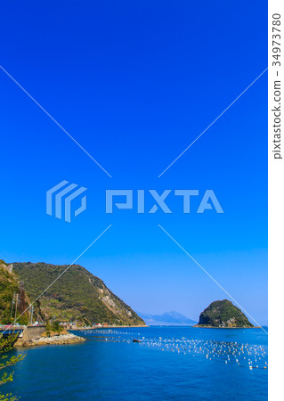 Triangular Nose seaweed aquaculture landscape Amakusa Triangular Nose seaweed aquaculture landscape Amakusa 34973780