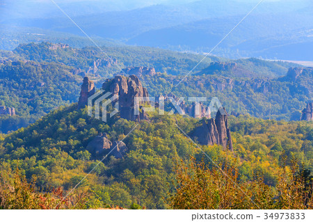 Cliff rocks panorama, Belogradchik, Bulgaria 34973833