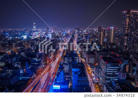 Night view of Osaka Honcho 34974318